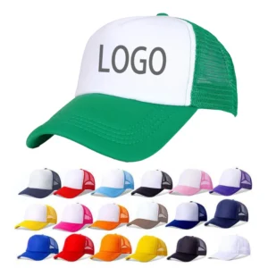 Green Suede Mesh Mens Trucker Hat Embroidery Logo Hats