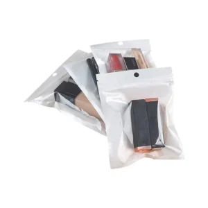 Logo Pearlescent Zipper Bags