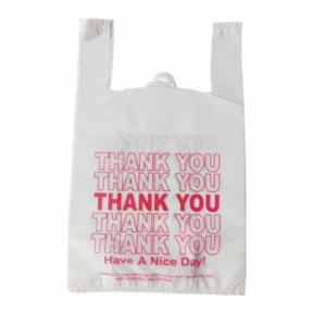 White Hdpe Thank You Bags