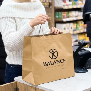 Recycled Kraft Paper Bags with Handles