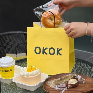 Customizable Kraft Paper Takeout Bags