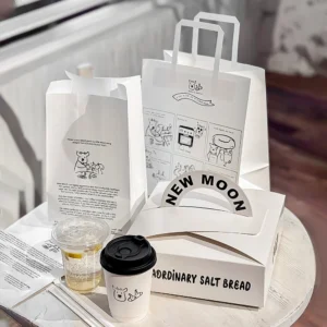 Eco-friendly Kraft Paper Takeaway Bags