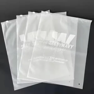 Frosted Plastic Zipper Bags for Clothing