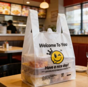 Customizable Clear T-shirt Bags for Shopping