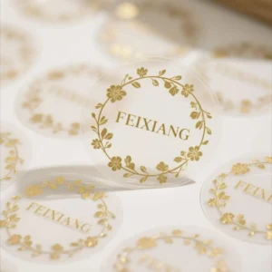 Gold Foil Transparent Stickers