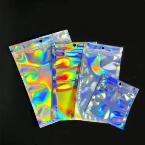 Holographic Mylar Jewelry Zipper Bags
