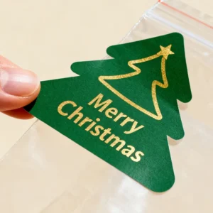 Retro Gold Foil Christmas Stickers