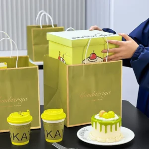 Eco-friendly Kraft Paper Cake Bags