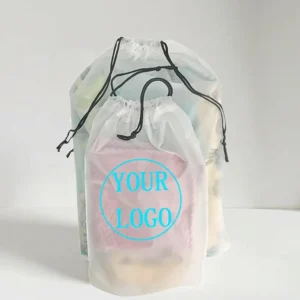 Customizable Frosted Reusable Drawstring Bag