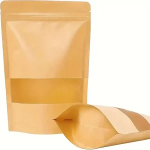 Kraft Stand Up Pouch with Window