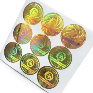 Gold 3d Hologram Stickers