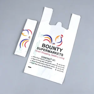Customizable White T-shirt Plastic Bags