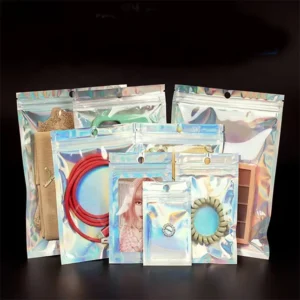 Recyclable Holographic Ziplock Jewelry Bags