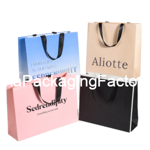 Logo Ribbon Handle Gift Bags