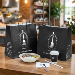 Biodegradable Kraft Paper Takeout Bags