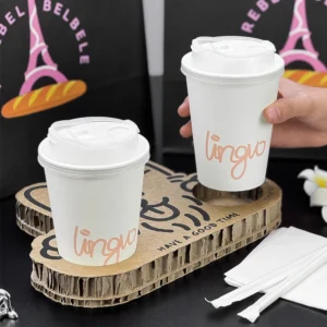 Customizable Kraft Paper Coffee Cups