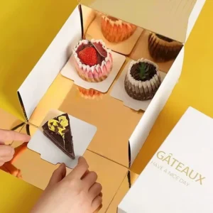Customizable Gold Foil Cake Box