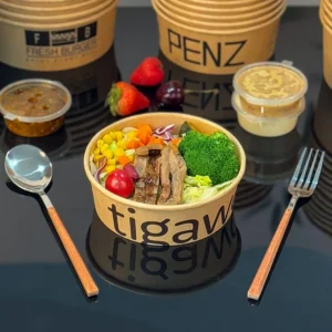 Disposable Kraft Paper Food Bowls