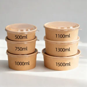 Customizable Kraft Paper Food Bowls
