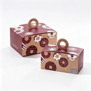 Portable Donut Paper Boxes with Handle